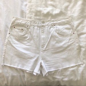 White Mom Jean Shorts 🤍